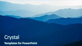  Presentation with ridges - Presentation theme enhanced with atmosphere layers - smoky mountain colorful sunset scene background and a navy blue colored foreground