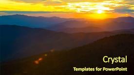  Presentation with ridges - Slides consisting of atmosphere layers - smoky mountain colorful sunset scene background and a wine colored foreground