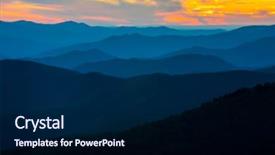  Presentation with ridges - Colorful slides enhanced with atmosphere layers - smoky mountain colorful sunset scene backdrop and a navy blue colored foreground