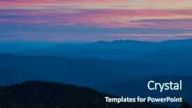  Presentation with ridges - Theme consisting of atmosphere layers - smoky mountain colorful sunset scene background and a navy blue colored foreground