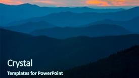  Presentation with ridges - Colorful theme enhanced with atmosphere layers - smoky mountain colorful sunset scene backdrop and a navy blue colored foreground