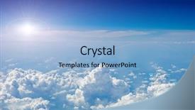  Presentation with sky sun - Cool new slides with atmosphere layers - sun rays shinning backdrop and a light blue colored foreground