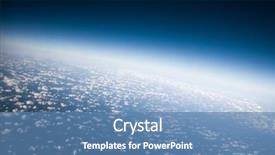  Presentation with earth atmosphere - PPT theme consisting of atmosphere of the planet earth background and a teal colored foreground