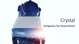  Presentation with spaceman - Beautiful slides featuring atmospheric pressure - spaceman on white mixed media backdrop and a white colored foreground