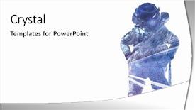  Presentation with spaceman - Presentation theme having atmospheric pressure - spaceman on white mixed media background and a  colored foreground