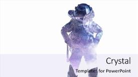  Presentation with mix of cabbages on white - Cool new presentation theme with atmospheric pressure - spaceman on white mixed media backdrop and a  colored foreground