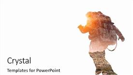  Presentation with spaceman - PPT theme consisting of atmospheric pressure - spaceman on white mixed media background and a white colored foreground