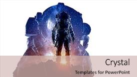  Presentation with spaceman - Cool new presentation with atmospheric pressure - spaceman on white mixed media backdrop and a  colored foreground