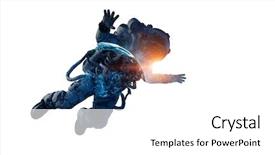  Presentation with spaceman - Beautiful theme featuring atmospheric pressure - spaceman on white mixed media backdrop and a  colored foreground