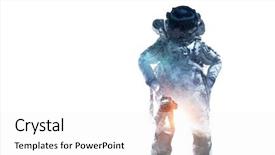  Presentation with mix of cabbages on white - PPT theme enhanced with atmospheric pressure - spaceman on white mixed media background and a  colored foreground