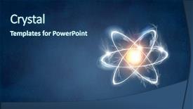  Presentation with astronomy - Slide set with atom - astronomy concept backdrop background and a ocean colored foreground