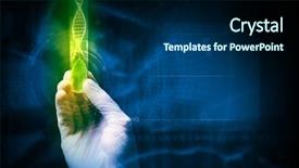  Presentation with test - Audience pleasing PPT theme consisting of atom - close up image of human backdrop and a navy blue colored foreground