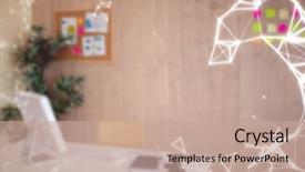  Presentation with network - Slides having atom - digital composite of white network background and a coral colored foreground