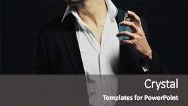  Presentation with black man - Beautiful slide set featuring atom - handsome young man using perfume backdrop and a dark gray colored foreground