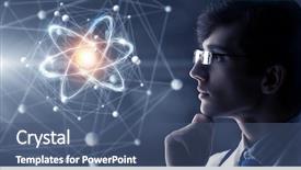  Presentation with medicine and science - Audience pleasing slides consisting of atom - innovative technologies in science backdrop and a ocean colored foreground