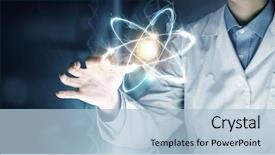  Presentation with medicine - Cool new theme with atom - innovative technologies in science backdrop and a light blue colored foreground