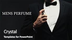  Presentation with cologne - Audience pleasing theme consisting of atom - men's perfume man using cologne backdrop and a black colored foreground