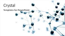  Presentation with molecular - Cool new theme with atom - molecular background backdrop and a white colored foreground