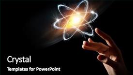  Presentation with exploration - PPT layouts consisting of atom - scientific study and exploration mixed background and a black colored foreground