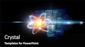  Presentation with atom - Amazing slides having atom molecule abstract backdrop and a black colored foreground
