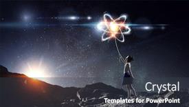  Presentation with atom - Slide set with atom-molecule-mixed-media-mixed background and a dark gray colored foreground