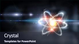  Presentation with atom - Presentation theme enhanced with atom molecule mixed media background and a wine colored foreground