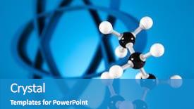  Presentation with molecules - Presentation theme featuring atom molecules model background and a teal colored foreground