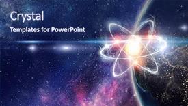  Presentation with astronomy - Cool new slides with atomic 3d - astronomy concept backdrop 3d rendering backdrop and a navy blue colored foreground