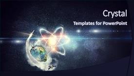  Presentation with astronomy - PPT layouts featuring atomic 3d - astronomy concept backdrop 3d rendering background and a  colored foreground