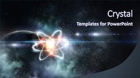  Presentation with astronomy - Theme having atomic 3d - astronomy concept backdrop 3d rendering background and a  colored foreground