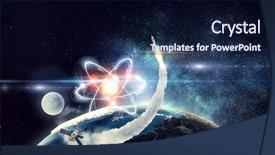  Presentation with astronomy - Audience pleasing PPT theme consisting of atomic 3d - astronomy concept backdrop 3d rendering backdrop and a  colored foreground