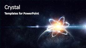 Presentation with astronomy - Theme consisting of atomic 3d - astronomy concept backdrop 3d rendering background and a  colored foreground