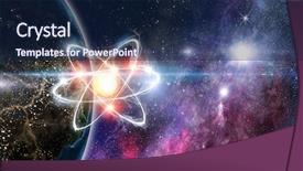  Presentation with astronomy - PPT theme with atomic 3d - astronomy concept backdrop 3d rendering background and a navy blue colored foreground