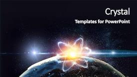 Presentation with astronomy - Slide deck having atomic 3d - astronomy concept backdrop 3d rendering background and a  colored foreground