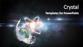  Presentation with astronomy - Slides consisting of atomic 3d - astronomy concept backdrop 3d rendering background and a  colored foreground