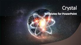  Presentation with astronomy - PPT theme with atomic 3d - astronomy concept backdrop 3d rendering background and a  colored foreground