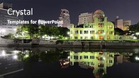  Presentation with hiroshima - Presentation having atomic-dome-in-hiroshima-japan background and a wine colored foreground