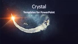  Presentation with exploration - PPT theme featuring atomic explosion - space exploration concept mixed media background and a wine colored foreground