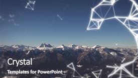  Presentation with atomic structure - Colorful slide set enhanced with atomic structure - digital composite of white network backdrop and a dark gray colored foreground