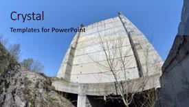  Presentation with decay - Colorful slide set enhanced with atomic structure - industrial decay kiev backdrop and a light blue colored foreground