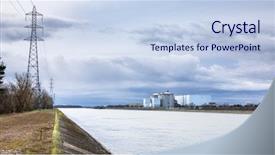  Presentation with water technology - Colorful presentation enhanced with atomic technology - image of the very old backdrop and a sky blue colored foreground