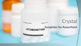  Presentation with hyperactivity - Slides featuring atomoxetine-is-a-medication background and a white colored foreground