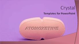  Presentation with pharmaceutical - Presentation theme enhanced with atomoxetine-pharmaceutical-medicine-pills-tablet background and a light blue colored foreground