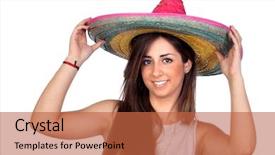  Presentation with mexican - Cool new slides with atractive girl with a mexican backdrop and a red colored foreground