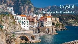  Presentation with italy - Slide deck enhanced with atrani-italy-along-the-beautiful background and a ocean colored foreground