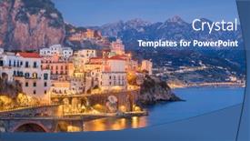  Presentation with italy - Presentation theme enhanced with atrani-italy-along-the-beautiful background and a teal colored foreground