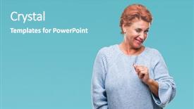  Presentation with sexy - PPT layouts featuring atrractive senior caucasian redhead woman background and a  colored foreground