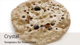  Presentation with indian flag for quiz show - Colorful PPT layouts enhanced with atta - chapati flat indian bread backdrop and a coral colored foreground