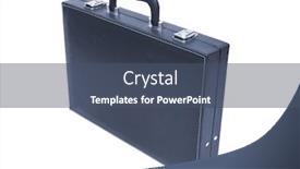  Presentation with case folder file labeled - Amazing slide deck having attache-case-on-a-white backdrop and a ocean colored foreground