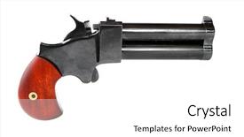  Presentation with shot arrows - Amazing PPT theme having conceal carry - 2 shot 45 cal percussion backdrop and a white colored foreground